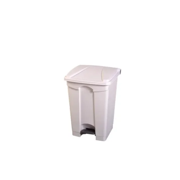 Pedalspand plast 45 L, Hvid