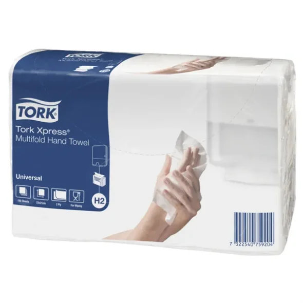 Tork hndkldeark Z Fold 471146 3800 ark, 2 lags hvid.