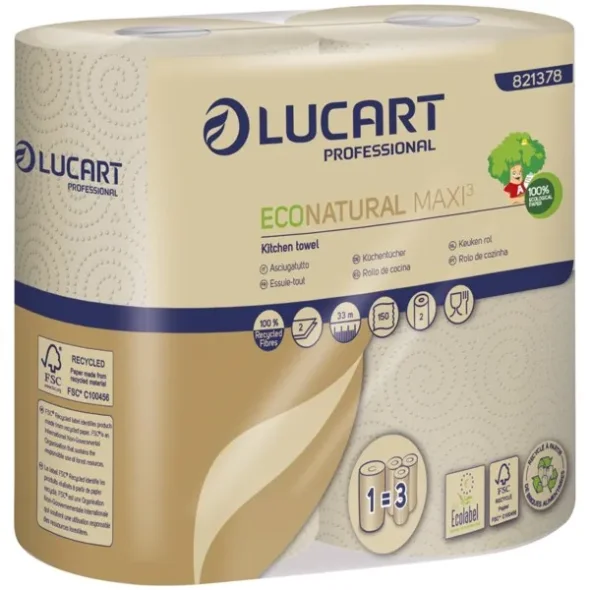 Kkkenrulle, Lucart T3 Natural, 2-lags, 33m x 30 rl