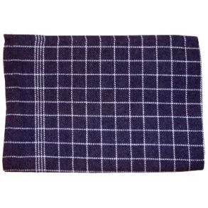 Viskestykke 50x70 cm sort med hvide striber