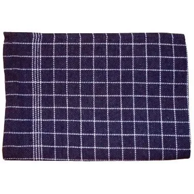 Viskestykke 50x70 cm sort med hvide striber