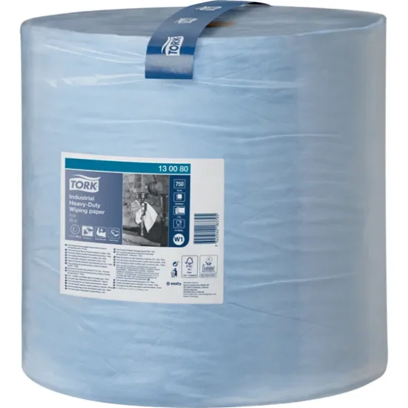 Vrkstedsrulle, Tork W1, 3-lags, 255m x 36,9cm, 39cm, bl, 100% nyfiber, 1 rulle