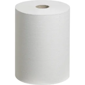 Hndklderulle ,2 lags, 130m x 19,8cm, hvid, 6 ruller/kolli