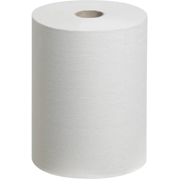 Hndklderulle ,2 lags, 130m x 19,8cm, hvid, 6 ruller/kolli