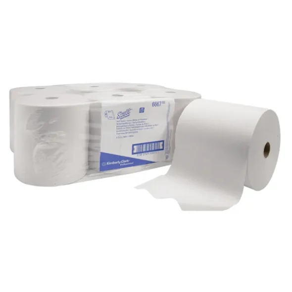 Kimberly Clark hndklderulle 304 M, x 20 cm hvid 6 rl.