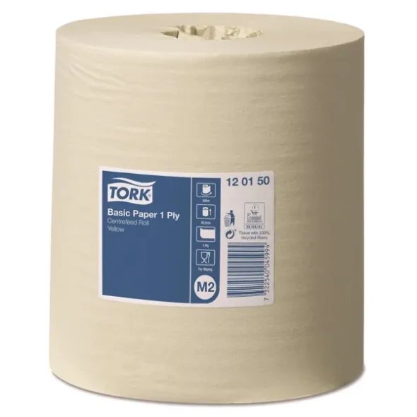 Tork 120150 Aftrring M2 Midi 1-lags Gul 6 ruller 