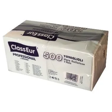 Serviet hvid 1-lags 33x33 cm 4000stk/kolli