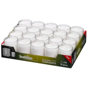 Refill, Bolsius, 6,5cm, 5,2cm, hvid, 24 timer, paraffin, til Relight Oval 80 stk