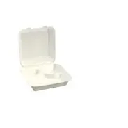 Termobakke skum 3 rum hvid med hngslet lg 150 stk