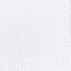 Kaffeserviet, Duni, 3-lags  24x24cm, hvid 2000stk