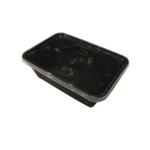 Plastbakke Nudelbakke 650ml L175xB120xH50mm sort med lg 250stk