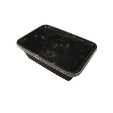 Plastbakke Nudelbakke 750ml L175xB120xH58mm sort med lg 250 stk 