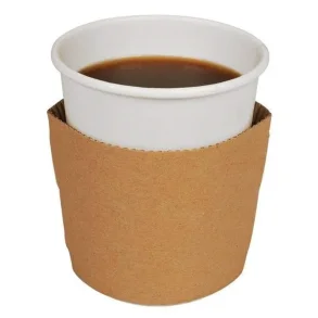 Kop sleeve Gastro-Line, 11,7x6cm, brun, pap 1000stk