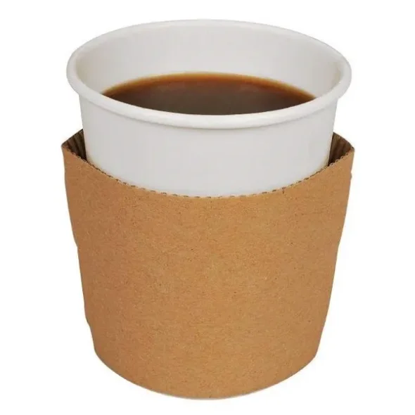 Kop sleeve Gastro-Line, 11,7x6cm, brun, pap 1000stk