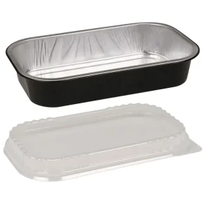 Aluminiumsbakke Ready2Cook 23,4x13,8x4,3cm sort 940ml, 640stk