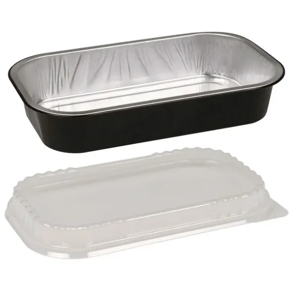 Aluminiumsbakke Ready2Cook 23,4x13,8x4,3cm sort 940ml, 640stk