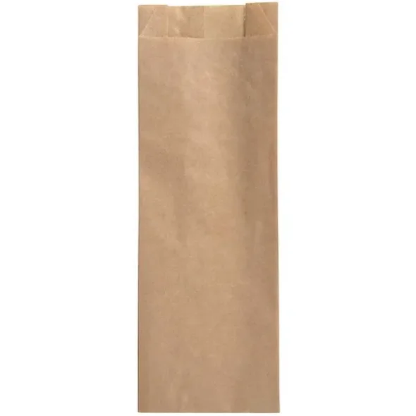 Hotdog pose 19x7cm 40 g/m2 brunpapir m/fals lille 1000stk