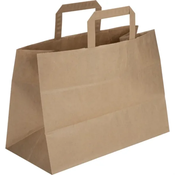 Brepose, 35x17x24,5cm 17 l, 80 g/m2, brun papir m/hank 200stk/kolli