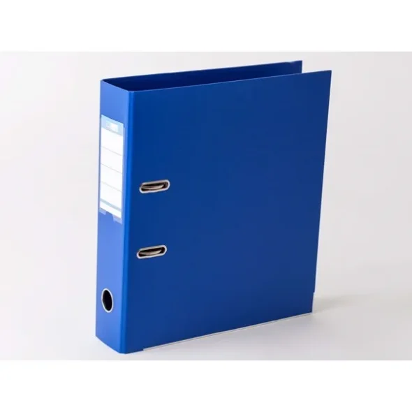 Mappe A4 Bl� metalskinne, 75mm ryg