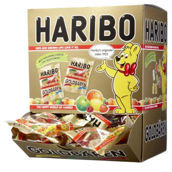 Vingummi, Haribo 100 poser/box