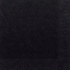 Tissue serv. 3-lags 33x33 cm - 1/4 fold Sort 1000stk