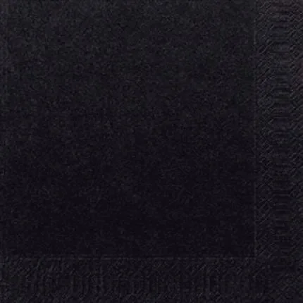 Tissue serv. 3-lags 33x33 cm - 1/4 fold Sort 1000stk