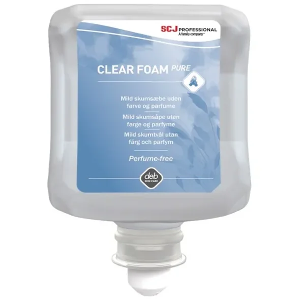 Deb CLEAR FOAM PURE  Skumsbe, uden farve og parfume, 1000 ml