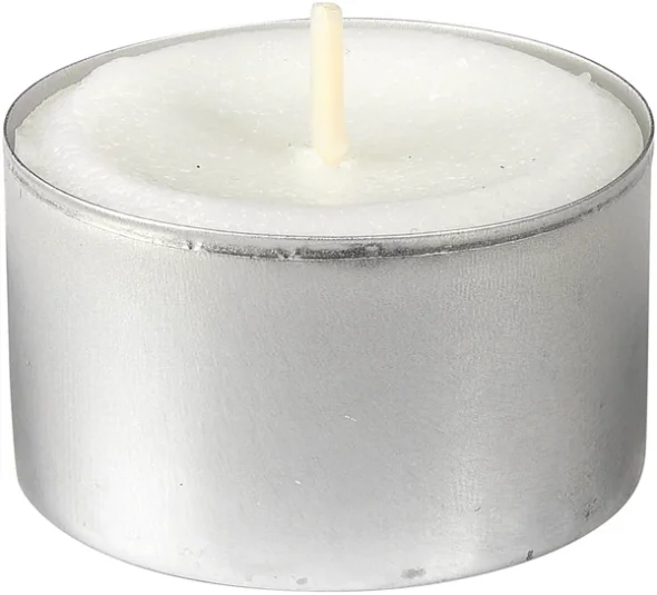 Fyrfadslys, hvid, Duni, 8 timer 39mm  2 x 100stk