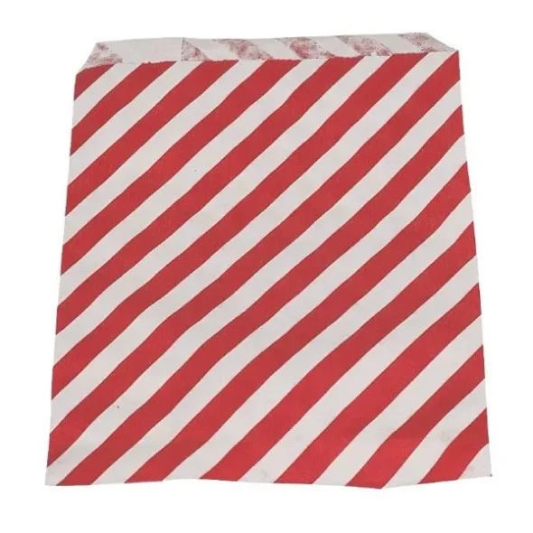 Slikpose, 17,5x12cm, rd, papir, med striber 1000stk