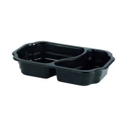 PP/Mineral take-away forme 2-rums Sort 700/400ml 246stk/krt