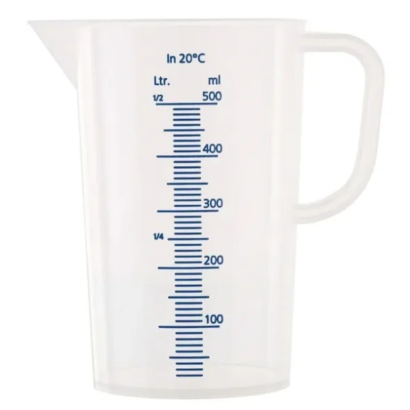 Mlekande, 500 ml, klar, PE, med lukket hank