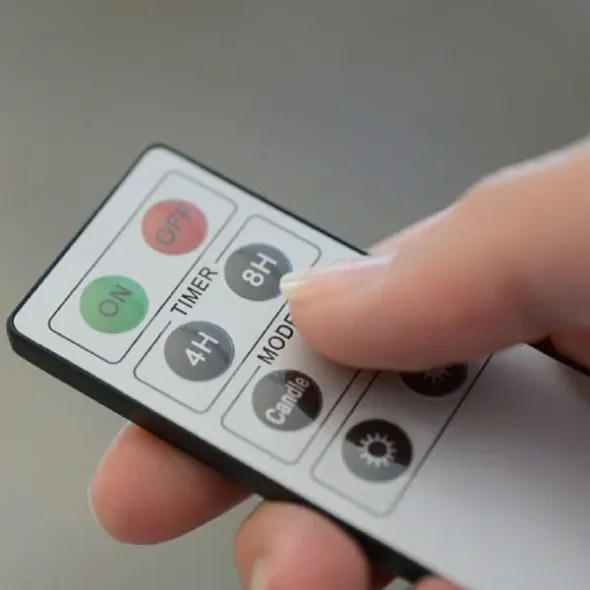 Genopladelige LEDlys Plug Flex, 12 stk 70 x 40 mm Hvid