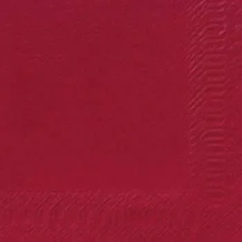 Duni Tissue Serviet 3 lags 1/4fold Bordeaux 24x24cm 2000 stk