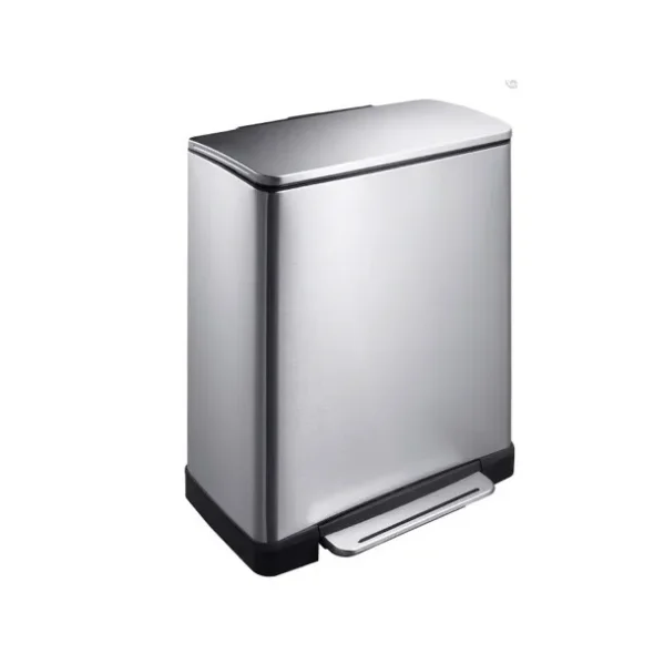 Pedalspand, EKO E-cube, 46 l, stl mat, 2-rums