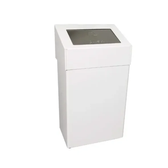 Affaldsspand, klar til vgmontering, hvid, 50 l