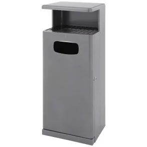 Udendrs affaldsspand med askebger, 55 l, antracit