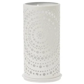 Lysestage Bliss, Hvid Metal, 140 x 75mm, 4stk/krt