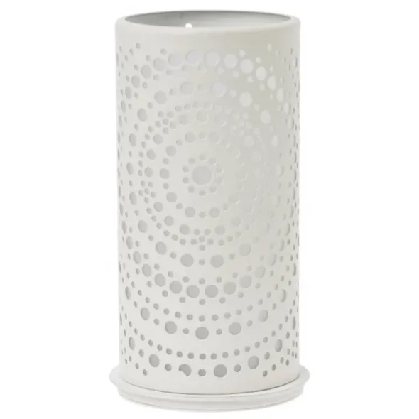 Lysestage Bliss, Hvid Metal, 140 x 75mm, 4stk/krt