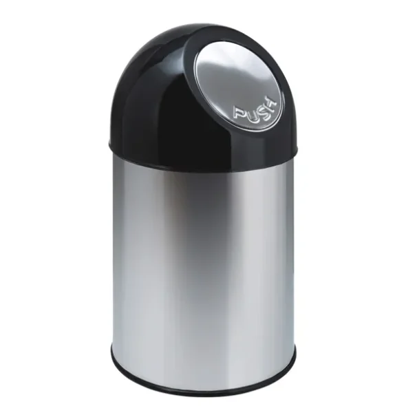 Affaldsspand med push lg slv/sort 30 L