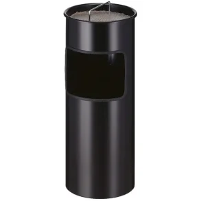 Affaldsspand med askebger, 30 l, sort