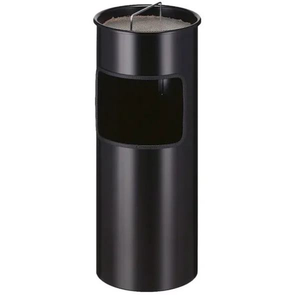 Affaldsspand med askebger, 30 l, sort