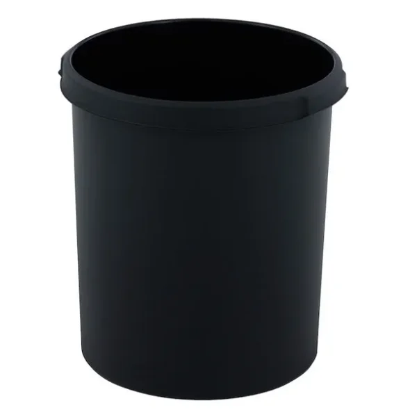 Papirkurv, 30 l, sort, kildesortering mulig