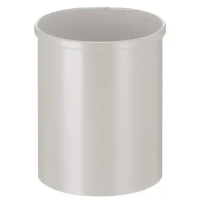 Papirkurv, 15 l, gr metal H:30,5cm x 25,5cm