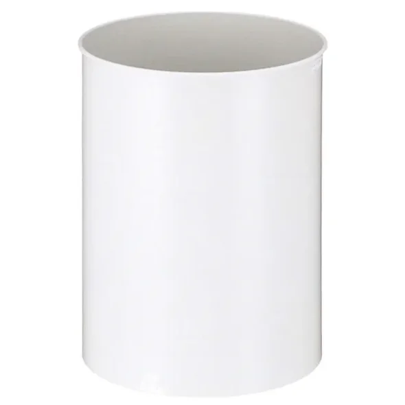 Papirkurv, 30 l, Hvid Metal  H:43,5cm 33,5cm