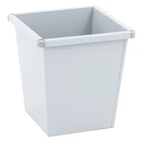 Papirkurv, 27 l, gr  til vgmontering 34,3x36,1cm