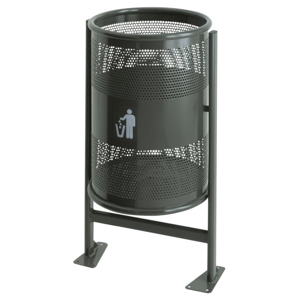 Udendrs affaldsspand, graphite, stl, 60 l