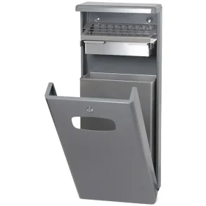 Udendrs affaldsspand med askebger, 32 l, gr