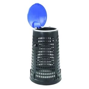 Affaldsstativ, 110 l, sort med blt lg 