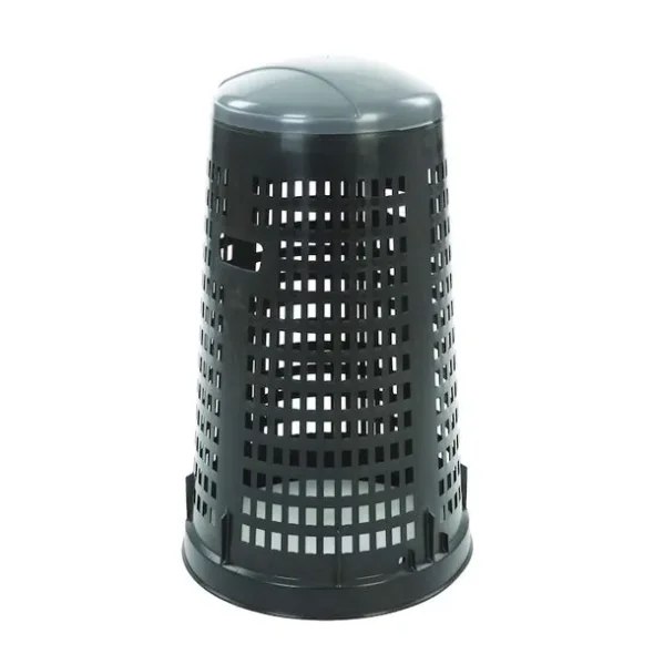 Affaldsstativ, 110 l, sort med grt lg