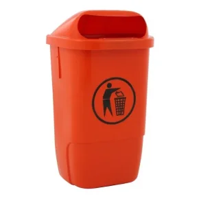 Udendrs affaldsspand, 50 l, orange